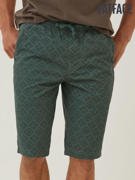 FatFace Green Seaton Tile Print Shorts (D59907) | €21