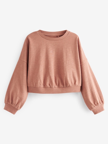 rjava - Boxy Long Sleeve Cuffed Sweat Top (3-16yrs) (D60179) | € 5 - € 9