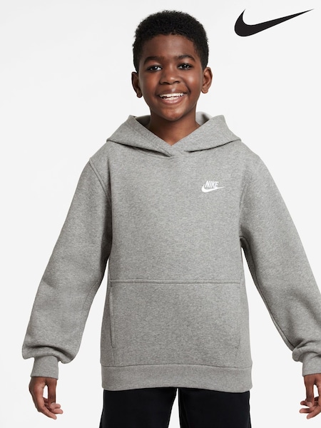 Nike Dark Grey Heather Club Fleece Pullover Hoodie (D60241) | €50