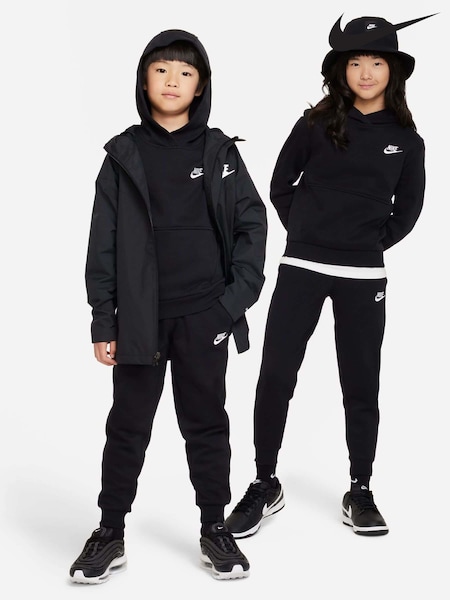 Czarny - Nike Club Fleece Pullover Hoodie (D60242) | 240 zł