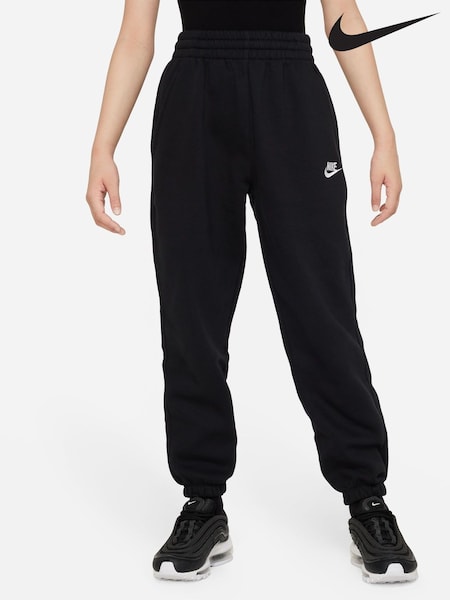 Negru - Larg Pantaloni de sport din fleece Nike Club (D60251) | 283 LEI