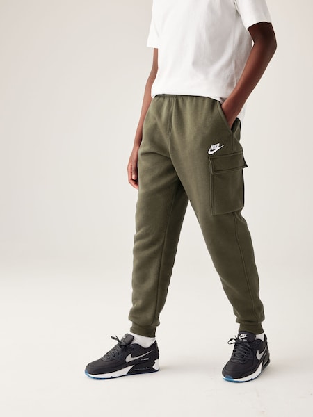 Nike Khaki Green Club Fleece Cargo Joggers (D60278) | €34