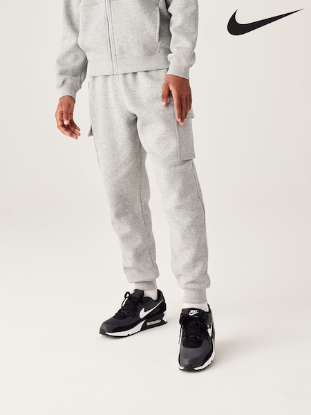 Ciemnoszary Heather - Nike Club Fleece Cargo Joggers (D60279) | 270 zł