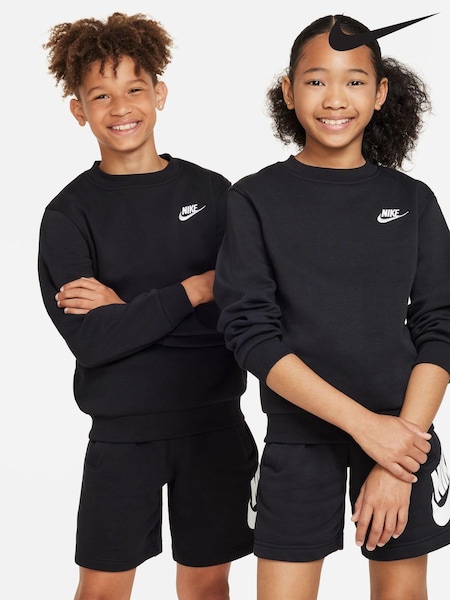 Čierna - Nike Club Fleece Sweatshirt (D60285) | €48