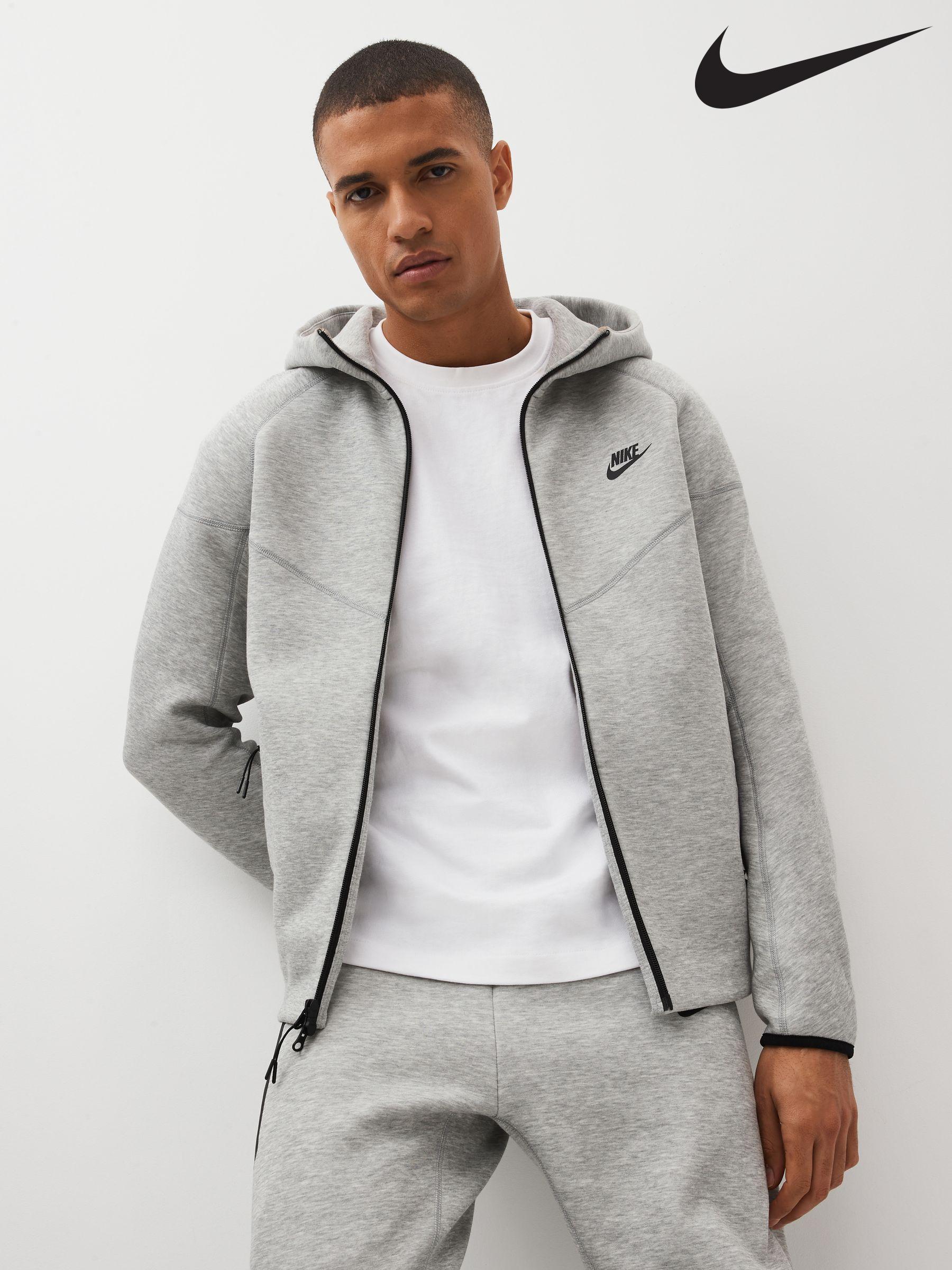 Plain grey nike hoodie deals