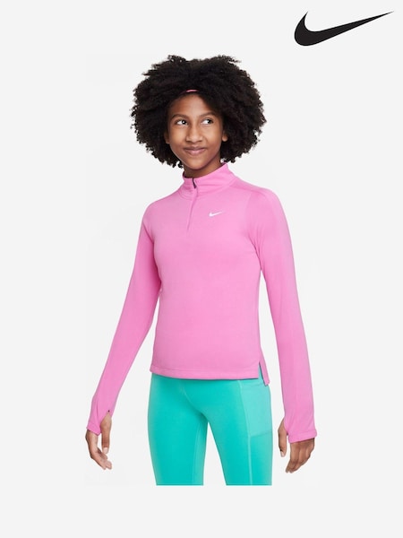 Roz - Nike Dri-FIT Mânecă lungă Half Zip Top (D60368) | 143 LEI