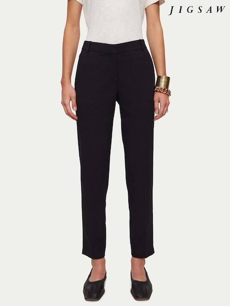 Jigsaw Blue Crosshatch Palmer Trousers (D60437) | €72