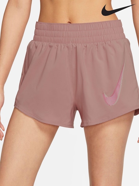 Nike Pink Dri-FIT One Swoosh Mid Rise Running Shorts (D60644) | €24