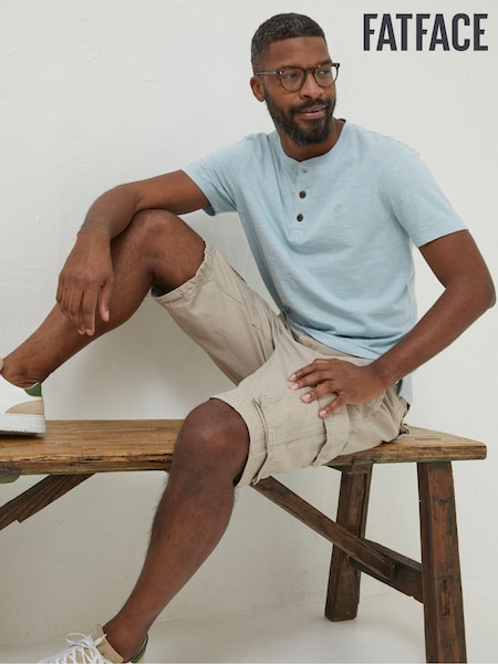 FatFace Blue Henley T-Shirt (D61002) | €17.50