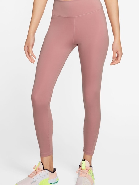 Nike Pink One Mid-Rise 7/8 Mesh-Paneled Leggings (D61147) | €27