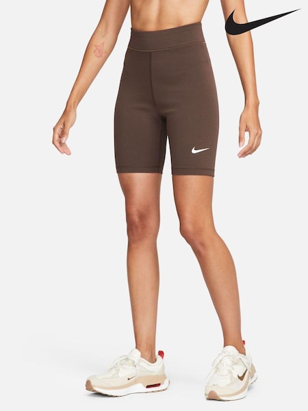 Nike Brown Classic High Waisted 8" Cycling Shorts (D61584) | €17.50