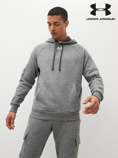 Under Armour Grey Rival Fleece Hoodie (D61902) | $96