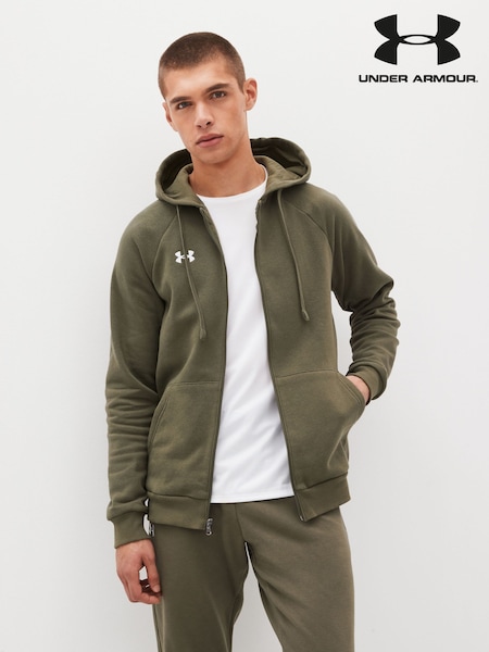 Grön - Under Armour Rival Fleece Zip Up Hoodie (D61911) | kr1 260
