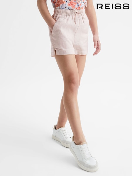 Pehmeä Vaaleanpunainen - Reiss Cleo Pellava vetonauha Lyhyt lahje (D62092) | €47