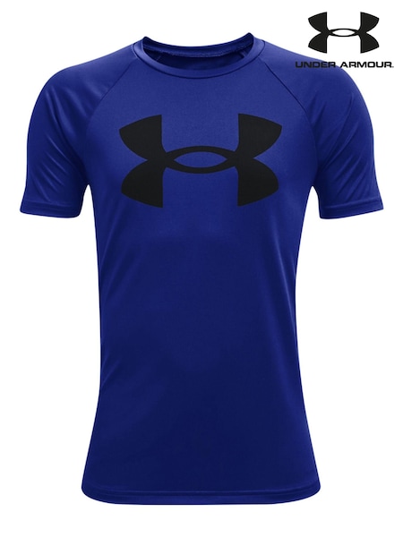 Albastru închis - Tricou tehnic cu logo mare Mânecă scurtă Under Armour (D62392) | 67 LEI