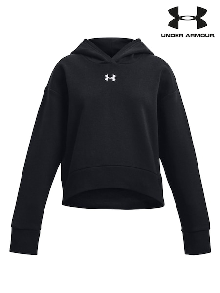 Under Armour Black Rival Fleece Crop Hoodie (D62451) | ₪201