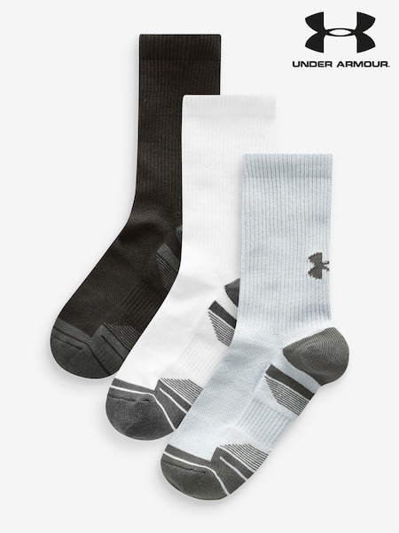 Harmaa - Under Armour Performance Tech Crew Socks 3 Pack (D62586) | €19