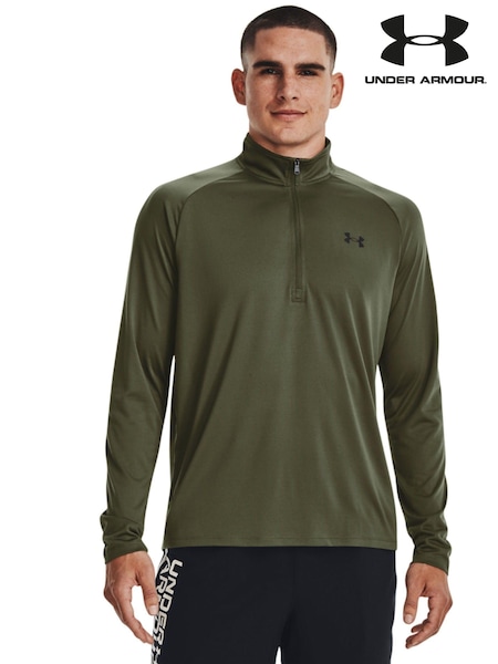Колір хакі - Under Armour Tech Quarter Фліс на блискавці (D62692) | 2 403 грн