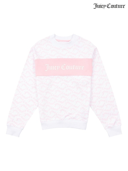 Juicy Couture Girls White Crew Neck Sweatshirt (D62798) | 196 LEI - 236 LEI