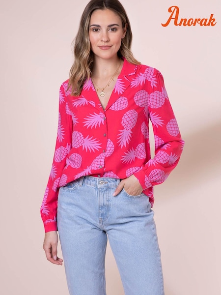 Anorak Pink Pineapples EcoVero Nicky Shirt (D62913) | 53 €