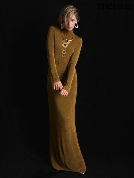 Verde - Atelier Necklace-detail Jersey Maxi Dress