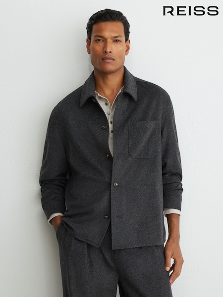 Charcoal Grey - Regular Reiss Collin Shirt