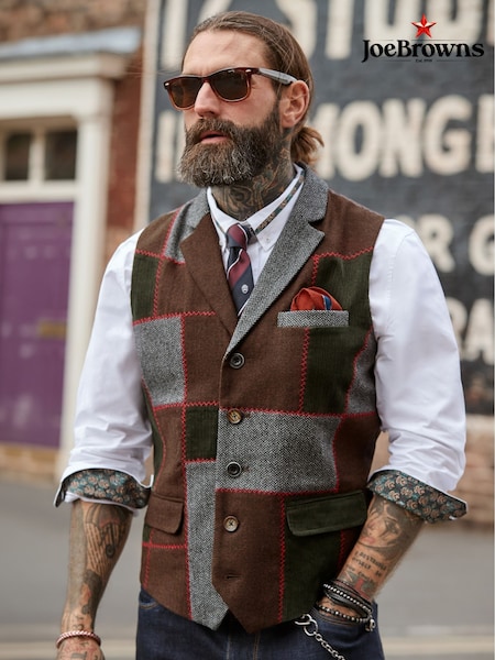 Brown - Regular Joe Brown -s Perfect Patchwork Waistcoat