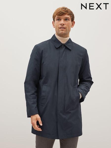 Navy Blue Shower Resistant Trench Coat (D63511) | €43
