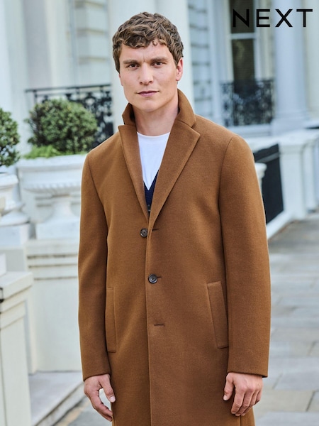 Toffee Brown Epsom Overcoat (D63512) | €43