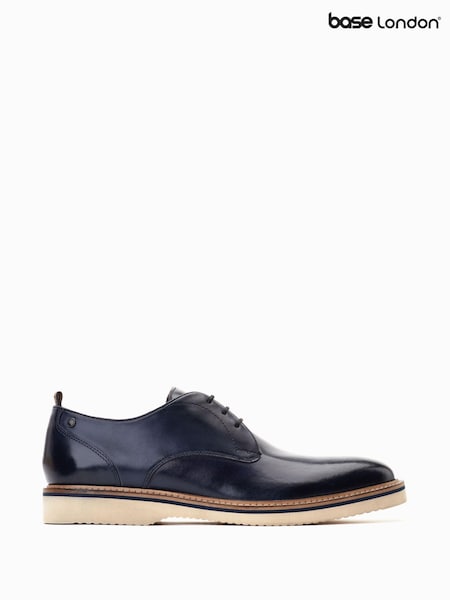 Синий - Base London Woody Lace Up Derby Shoes (D63591) | €124