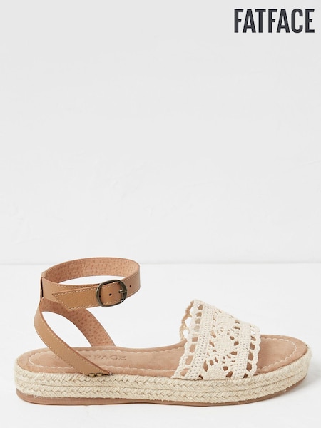 FatFace Natural Tilly Crochet Sandals (D63751) | €19