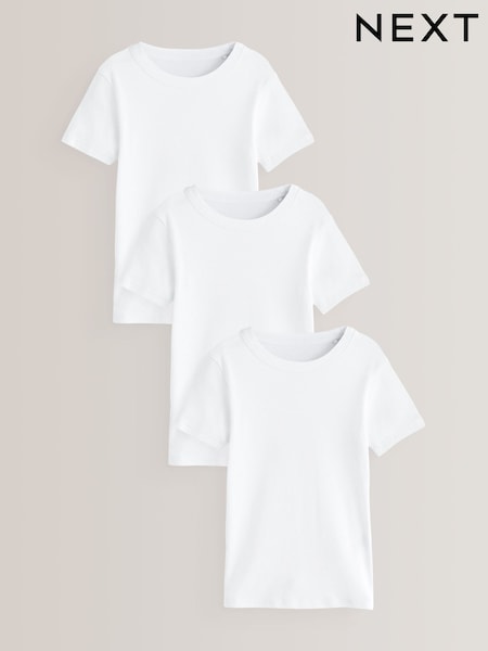 Blanco - 100% Cotton Short Sleeve Vests 3 Pack (1.5-16yrs) (D64207) | 14 € - 19 €
