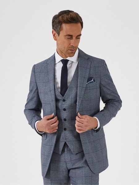 Skopes Blue Tailored Fit Reece Check Suit: Jacket (D64292) | €70