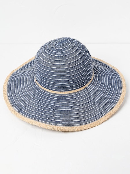 FatFace Blue Ribbon Straw Sun Hat (D64440) | €15