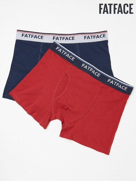 FatFace Red Cotton Boxers 2 Pack (D64459) | €31