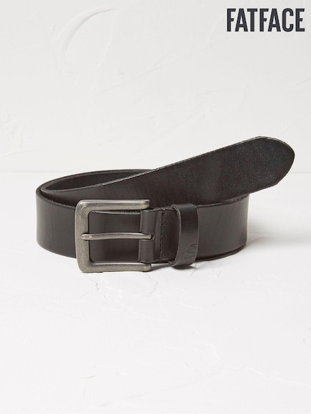 FatFace Black Italian Leather Belt (D64462) | €46