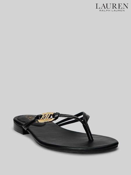 Lauren Ralph Lauren Emalia Nappa Leather Flip Flops (D64561) | AED302