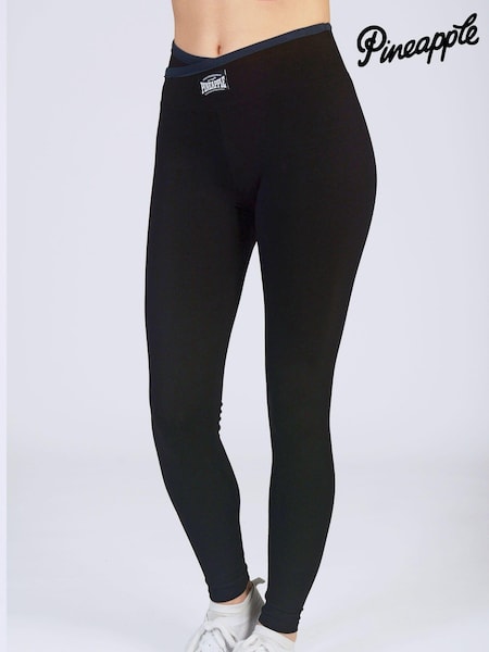Pineapple Black Wrap Band Leggings (D64639) | AED75