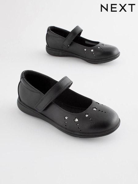 Black School Leather Star Mary Jane Shoes (D64672) | €19 - €24