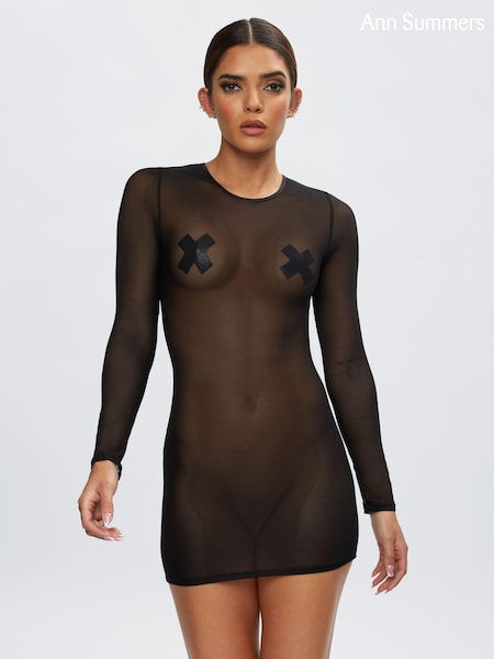 Ann Summers Black The Visionary Sheer Dress (D64761) | €20