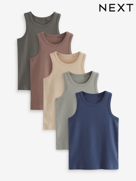 Neutral Colours 100% Cotton Vests 5 Pack (1.5-16yrs) (D65292) | € 11 - € 16