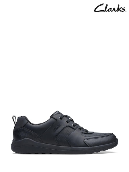Clarks Black Multi Fit Leather Daze Loop Shoes (D65792) | €69 - €72