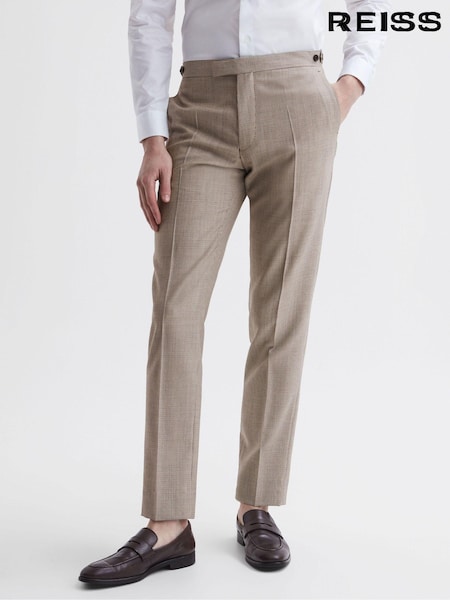 Reiss Pew Slim Fit Wool Puppytooth Trousers (D65843) | 245 €
