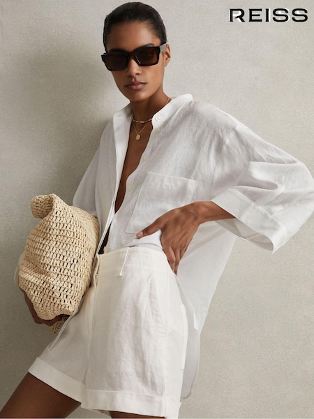 Reiss Demi Linen Garment Dyed Shorts (D65850) | 150 €