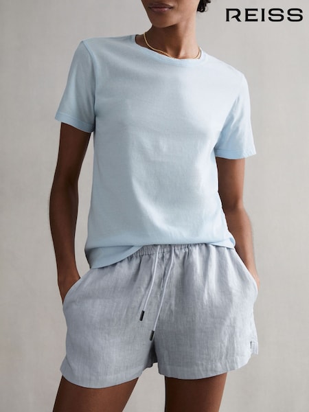 Reiss Blue Cleo Linen Drawstring Shorts (D65874) | €28