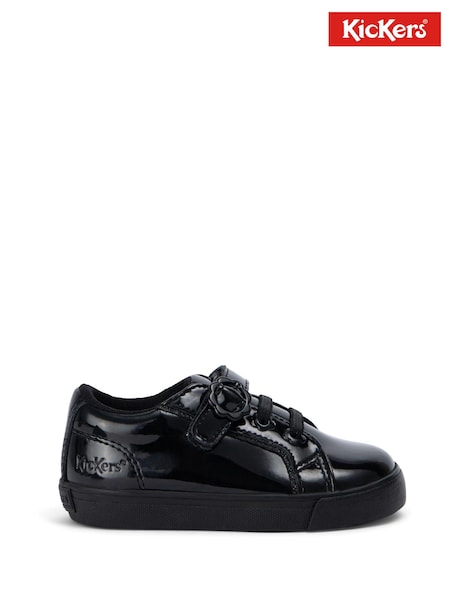 Kickers Black Infant Tovni Lo Touch Fastening Bloom Patent Leather Trainers (D65966) | €35