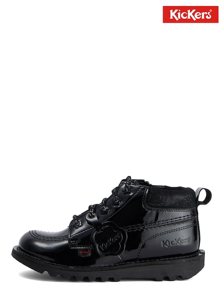 Kickers Junior Kick Hi Bloom Patent Leather Black Boots (D65968) | € 25