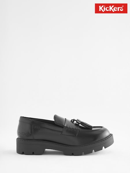 Kickers Black Youth Kori Tassle Leather Shoes (D65982) | €49.50