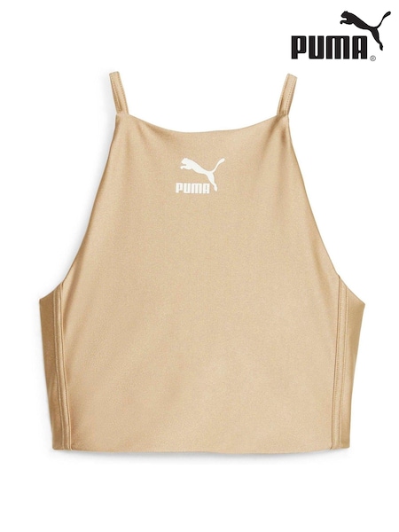 Puma Brown T7 Shiny Crop Top (D66018) | €17.50