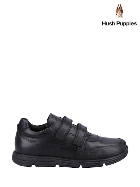 Hush Puppies Junior Lucas Black School Shoes (D66058) | €27